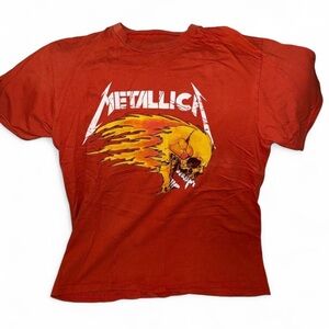 Mens Metallica Orange Band Tee T-Shirt Size M